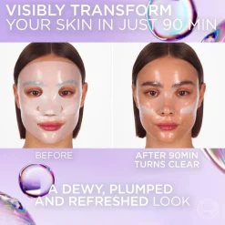 L'Oréal Paris Revitalift Filler Glass Skin Heleyttävä Hydrogeelinaamio 1 kpl