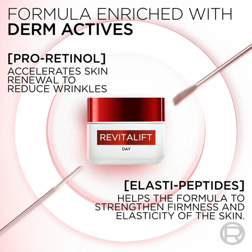 L'Oréal Paris Revitalift ryppyjä silottava ja ihoa kiinteyttävä päivävoide 50ml