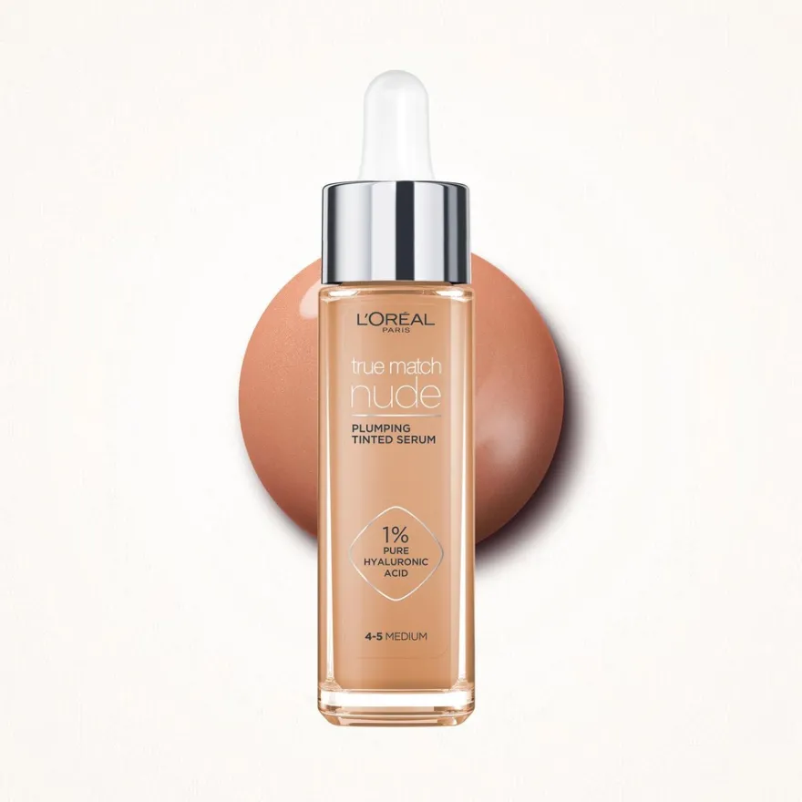 L'Oréal Paris True Match Nude Plumping Tinted Serum 5-6 Medium Tan -meikkivoide 30 ml