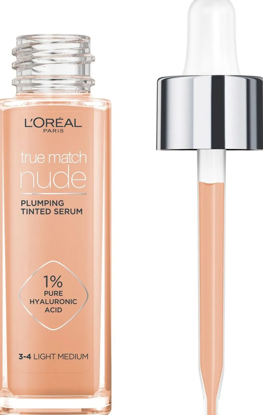 L'Oréal Paris True Match Nude Plumping Tinted Serum 5-6 Medium Tan -meikkivoide 30 ml