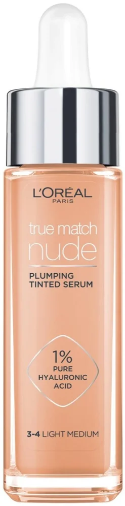 L'Oréal Paris True Match Nude Plumping Tinted Serum 5-6 Medium Tan -meikkivoide 30 ml