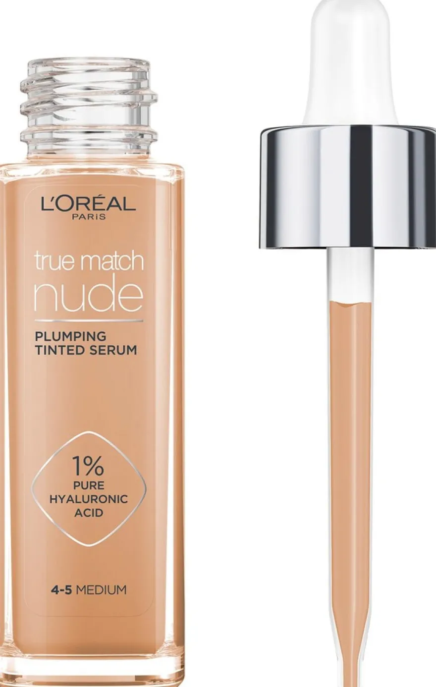 L'Oréal Paris True Match Nude Plumping Tinted Serum 5-6 Medium Tan -meikkivoide 30 ml
