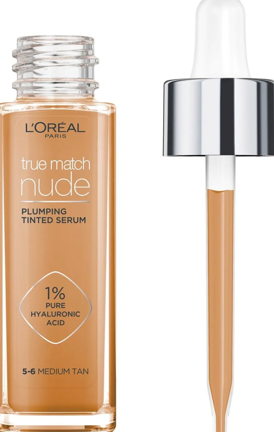 L'Oréal Paris True Match Nude Plumping Tinted Serum 5-6 Medium Tan -meikkivoide 30 ml