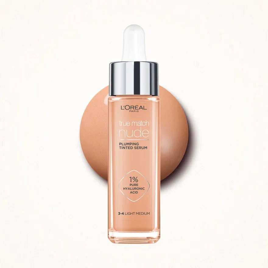 L'Oréal Paris True Match Nude Plumping Tinted Serum 5-6 Medium Tan -meikkivoide 30 ml