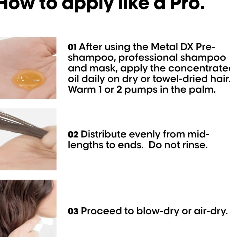 L'Oréal Professionnel Metal DX Anti-Deposit Protector concentrated oil hiusöljy 50 ml