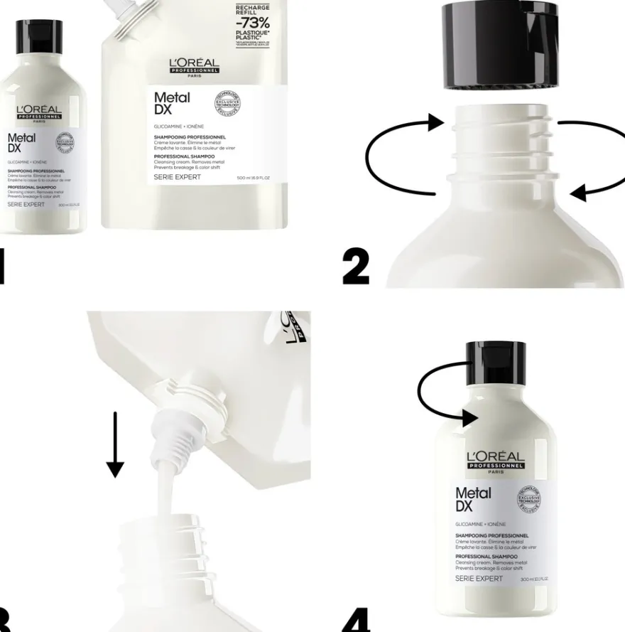 L'Oréal Professionnel Metal DX shampoo täyttöpakkaus 500ml