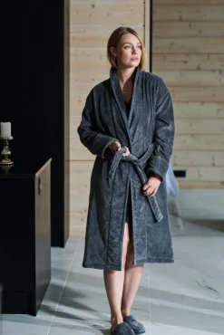 Luin Living Haven kylpytakki L dark grey