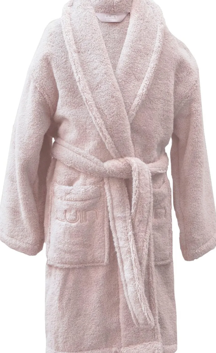 Luin Living lasten kylpytakki 130cm dusty rose