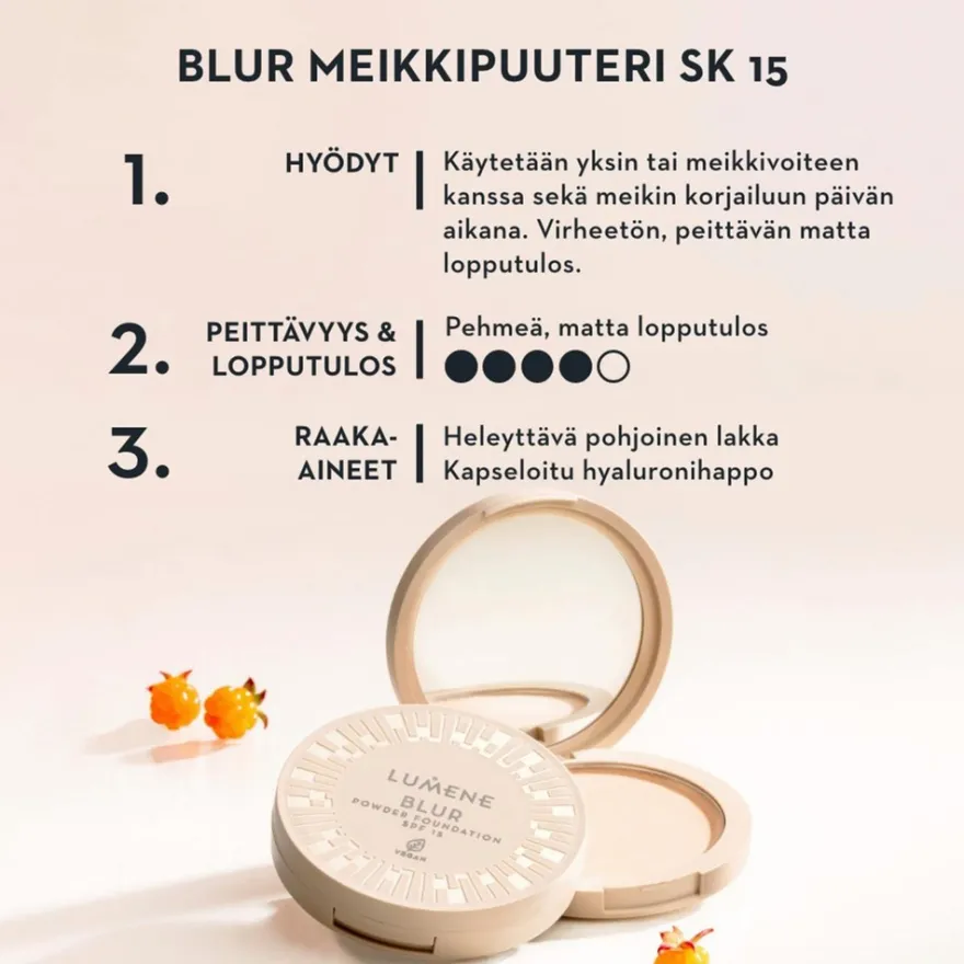 Lumene Blur Meikkipuuteri SK15 1 10g