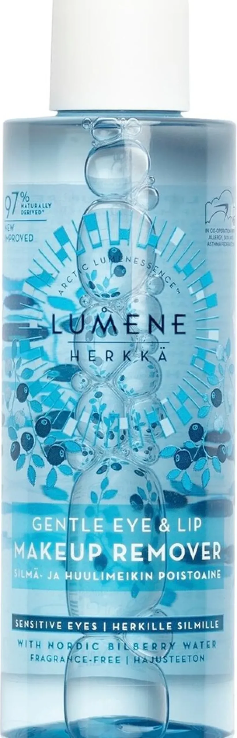 Lumene HERKKÄ Hellävarainen silmä- ja huulimeikin poistoaine 100ml