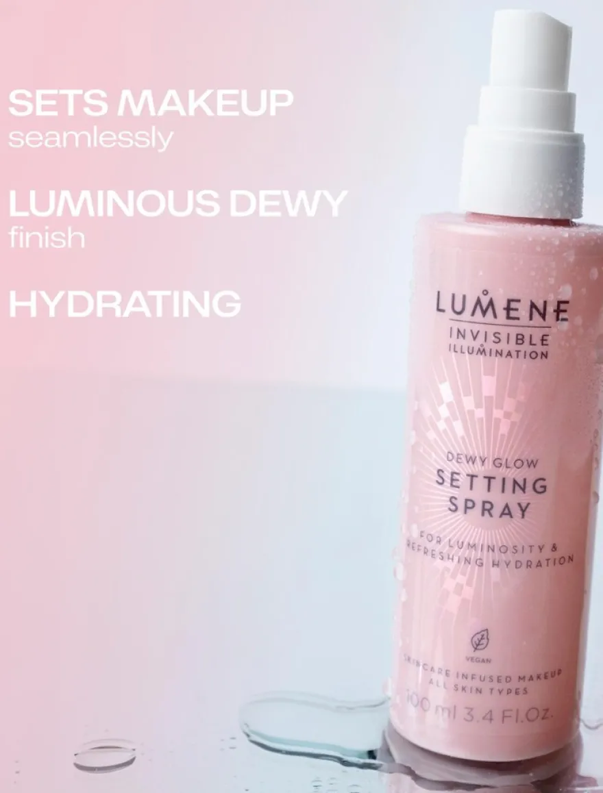 Lumene Invisible Illumination Dewy Glow Kosteuttava meikinkiinnityssuihke 100 ml