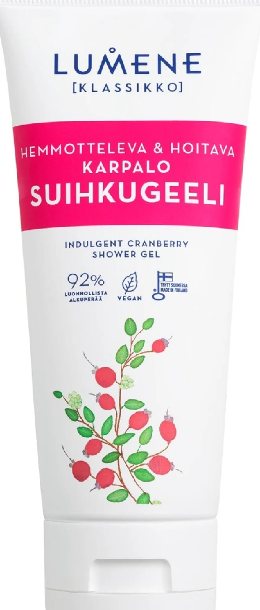 Lumene KLASSIKKO Hemmotteleva & hoitava karpalo suihkugeeli 200ml