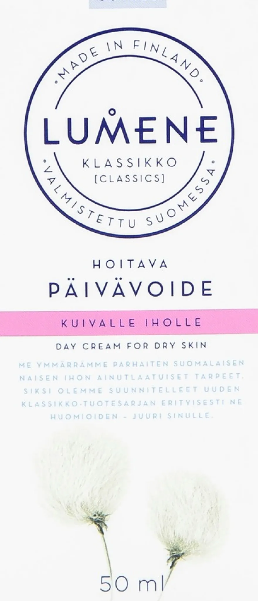 Lumene KLASSIKKO Hoitava päivävoide kuivalle iholle 50ml