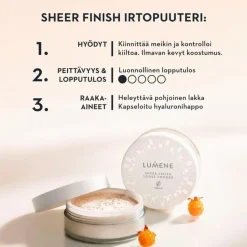 Lumene Sheer Finish Irtopuuteri Translucent 8 g