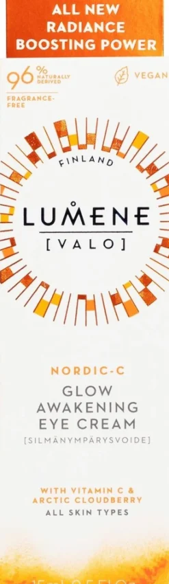 Lumene VALO Heleyttävä silmänympärysvoide 15 ml