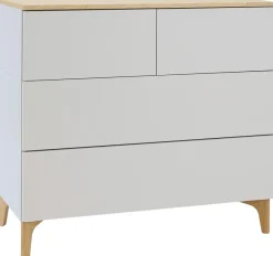 Lundia Fuuga laatikosto, cashmere, tammiviiluisella kansitasolla, tammijalat