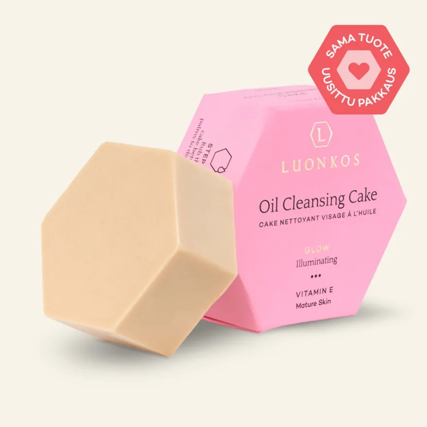 Luonkos Glow öljypuhdistuskakku kasvoille 60 ml