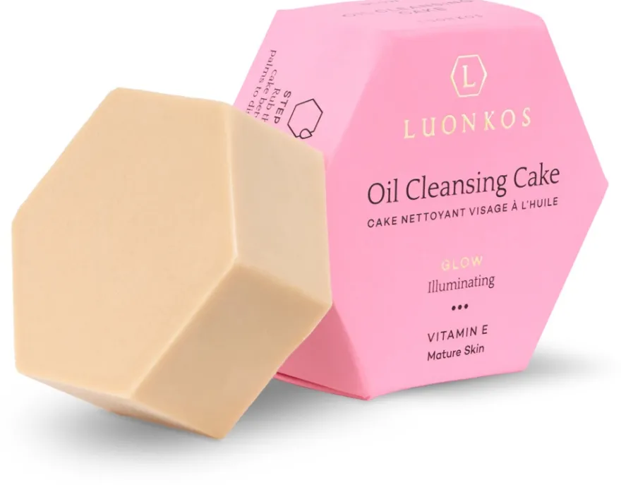 Luonkos Glow öljypuhdistuskakku kasvoille 60 ml