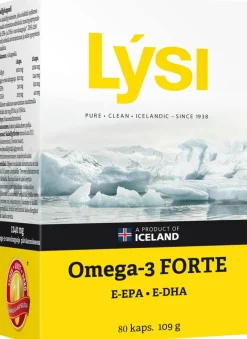Lysi Omega-3 Forte kalaöljykapseli 80 kaps 109g ravintolisä