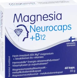 Magnesia Neurocaps + B12 Magnesiumasetyylitaurinaatti - metyylikobalamiinikapseli 60 kaps