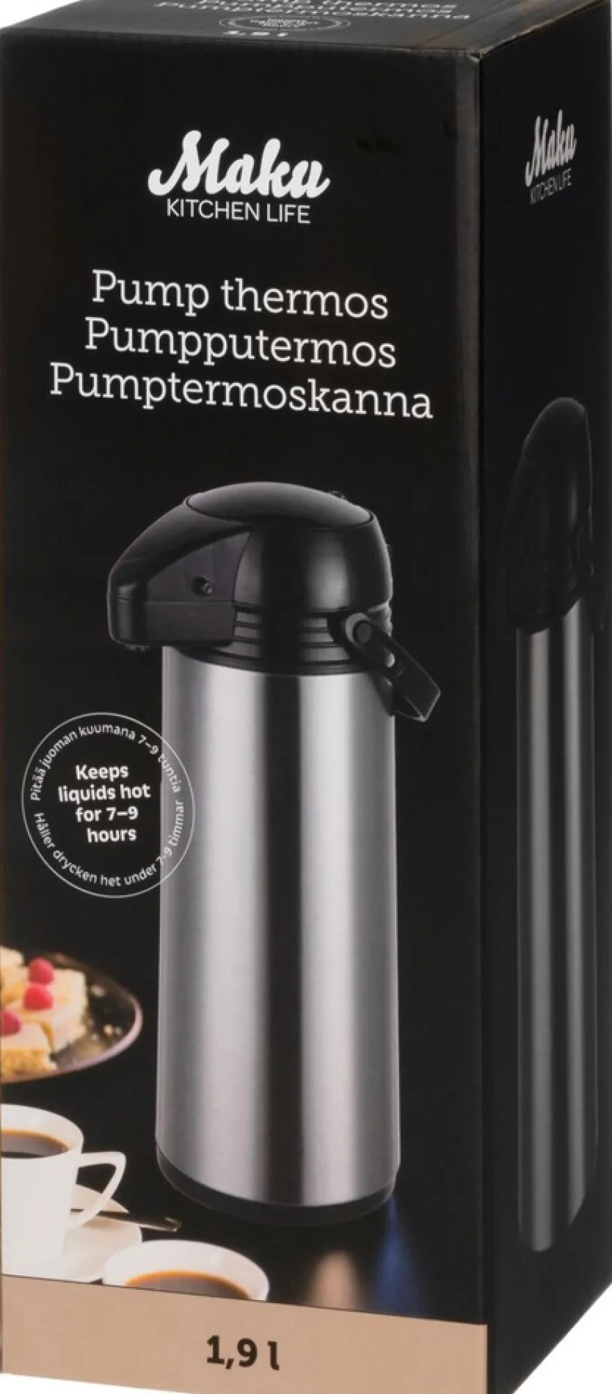Maku Pumpputermos teräs 1,9 L