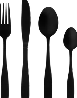 Maku ruokailuvälineet Basic mattamusta 16 kpl