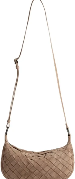 Markberg Mini Muse suede weave olkalaukku
