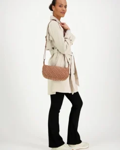 Markberg Mini Muse suede weave olkalaukku