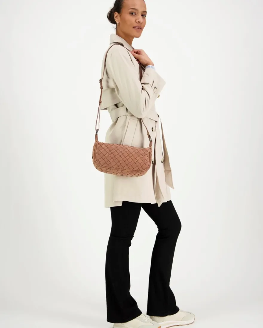 Markberg Mini Muse suede weave olkalaukku