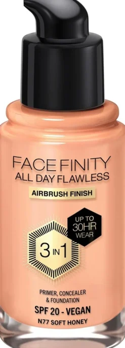 Max Factor Facefinity All Day Flawless Foundation 30 ml, 45 Warm Almond