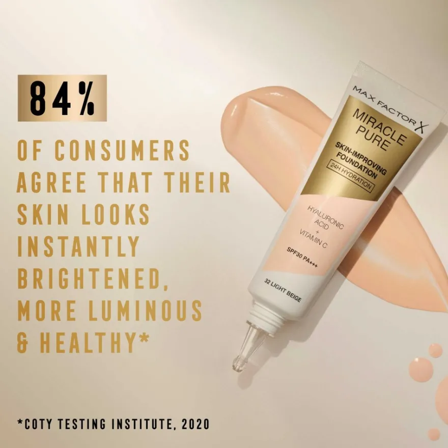 Max Factor Miracle Pure Foundation 40 Light Ivory 30 ml