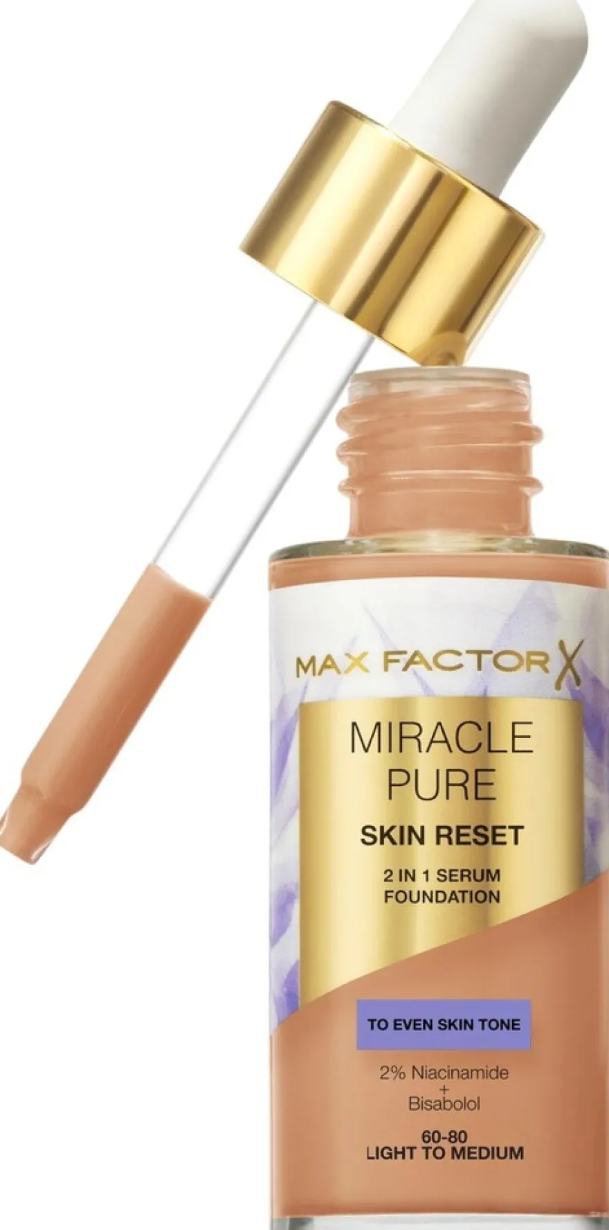 Max Factor Miracle Pure Serum Foundation 60-80 Light to Medium 30 ml