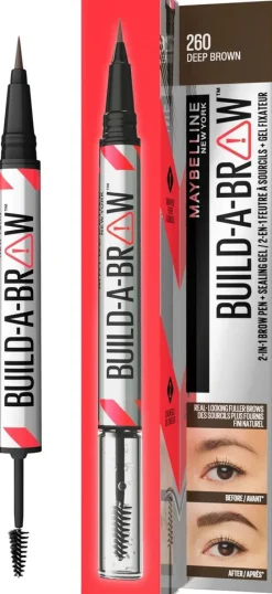 Maybelline New York Build-a-Brow Pen 255 Soft Brown kulmakynä