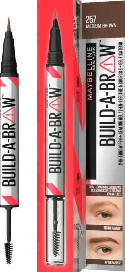Maybelline New York Build-a-Brow Pen 255 Soft Brown kulmakynä