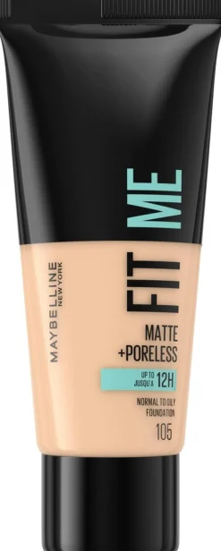 Maybelline New York Fit Me Matte & Poreless 105 Natural Ivory -meikkivoide 30ml