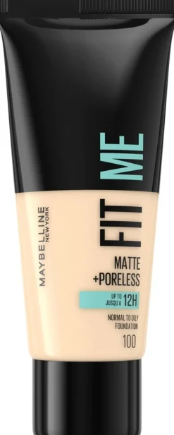 Maybelline New York Fit Me Matte+Poreless -meikkivoide 100 Warm Ivory 30ml