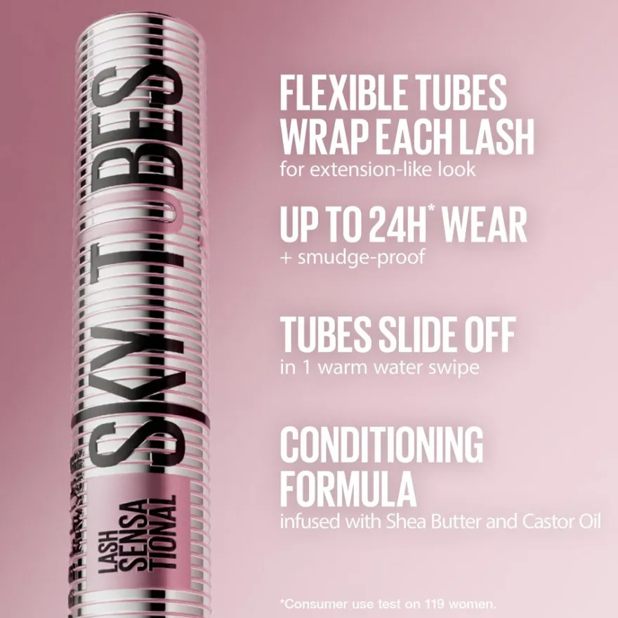 Maybelline New York Lash Sensational Sky Tubes Maskara Black 7,2 ml