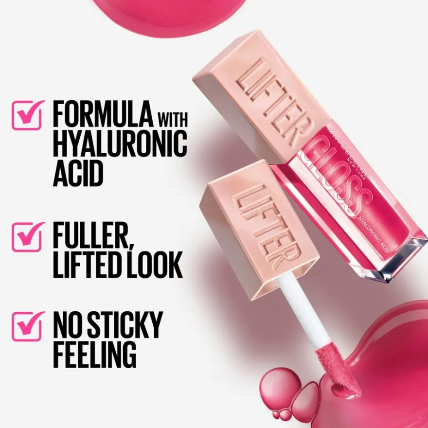 Maybelline New York Lifter Gloss 24 Bubble Gum huulikiilto 5,4 ml