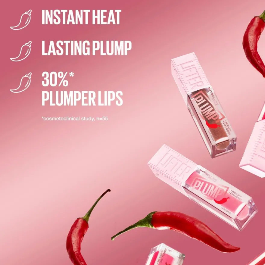 Maybelline New York Lifter Plump 001 Blush Blaze huulikiilto 5,4ml