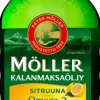 Möller Kalanmaksaöljy Sitruuna Omega-3 Vitamiinit A-D-E ravintolisä 500ml