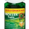 Möller Tupla säästöpakkaus omega-3-rasvahappo-vitamiinikapseli ravintolisä 144g/160kaps