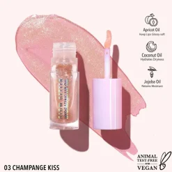 MOIRA Glow Getter Hydrating Oil Bubble Pink huuliöljy 4,6ml
