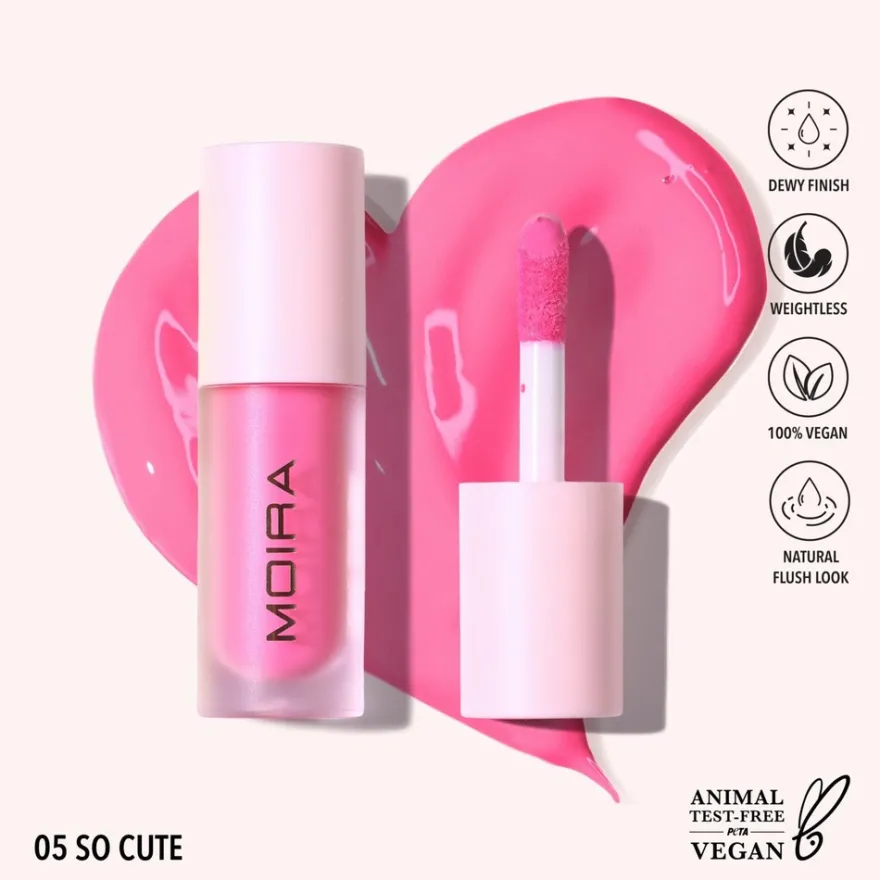 MOIRA Love Steady Liquid Blush nestemäinen poskipuna 4,8 g