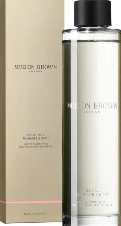 Molton Brown Delicious Rhubarb & Rose Aroma Reeds Refill tuoksutikkujen täyttöpakkaus 150 ml