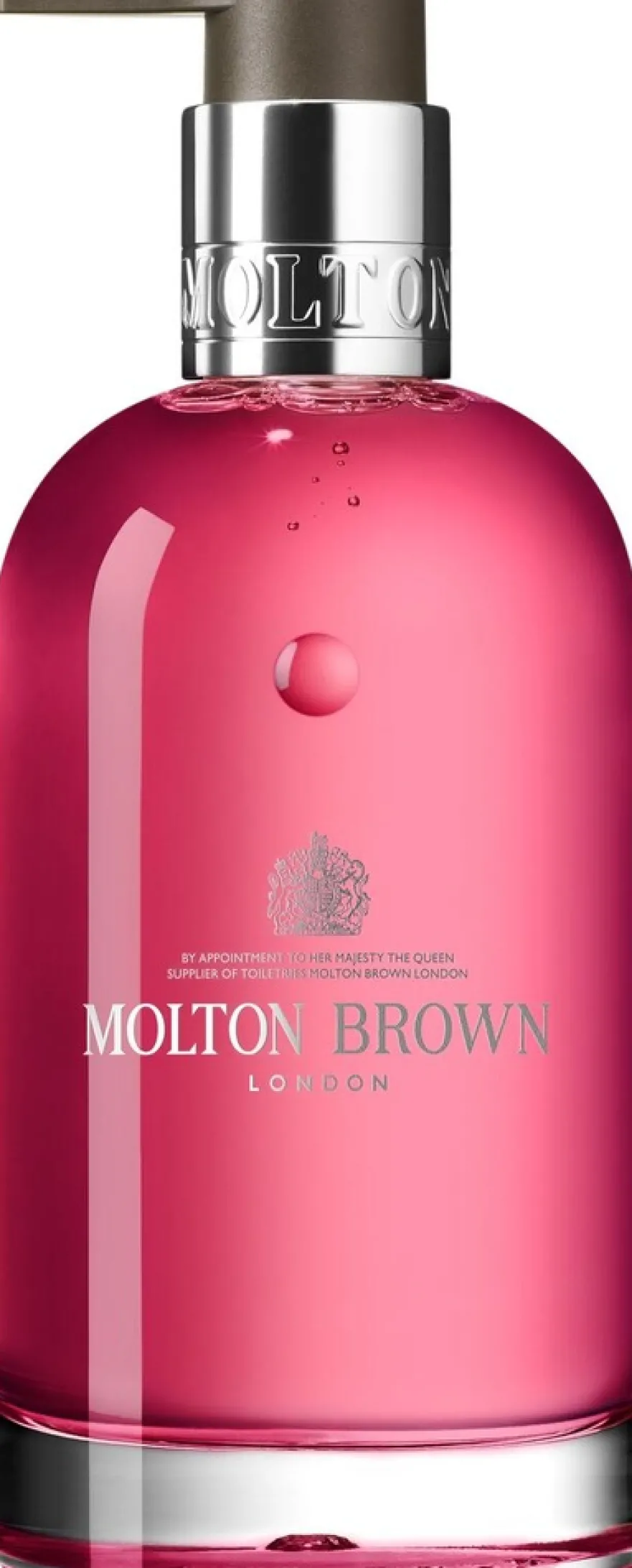 Molton Brown Fiery Pink Pepper Hand Wash käsisaippua lasipullossa 200 ml