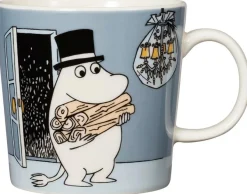 Moomin Arabia Muumi Muumipappa muki 0,3l harmaa