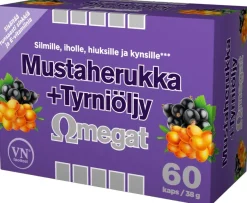 Mustaherukka+Tyrniöljy Omegat 60 kaps Via Naturale