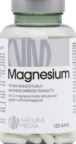Natura Media Magnesium Bisglysinaatti 120 kaps