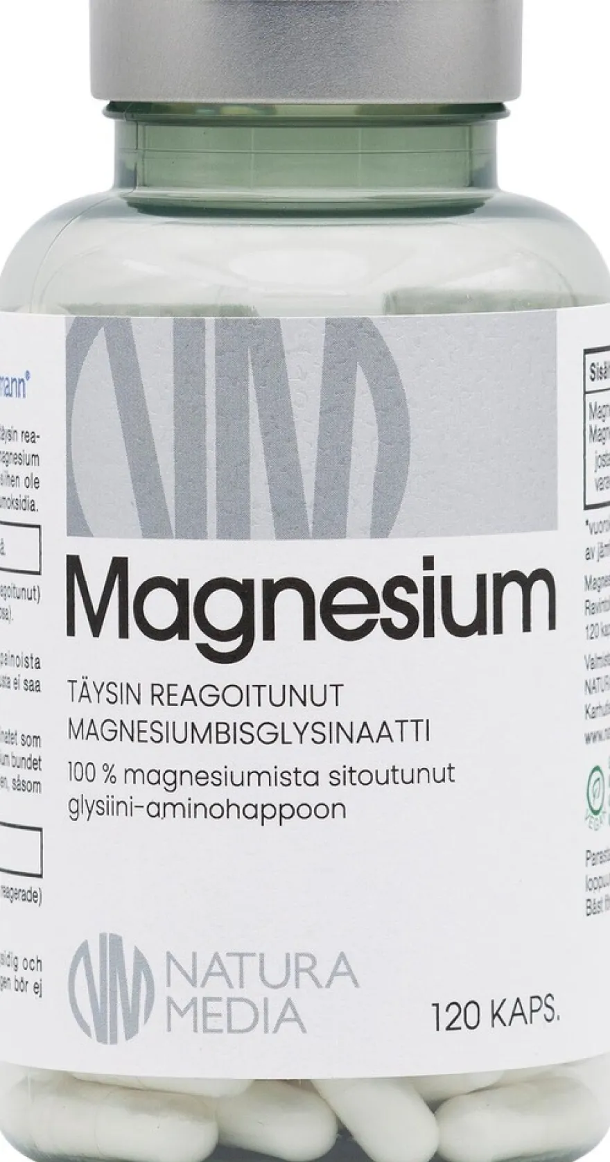 Natura Media Magnesium Bisglysinaatti 120 kaps