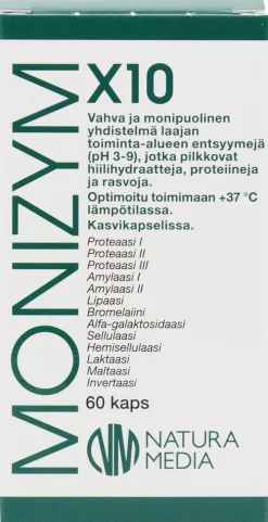 Natura Median Monizym® X10 entsyymikapseli 60 kaps.